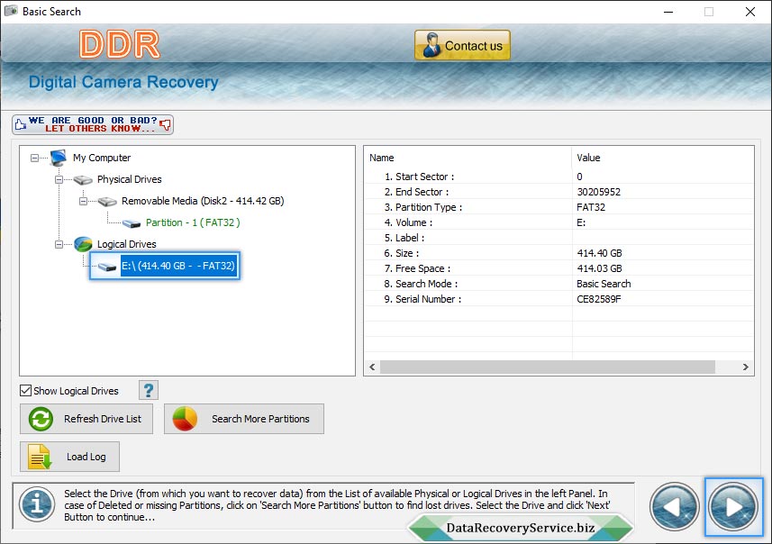 Select the drive Select the drive