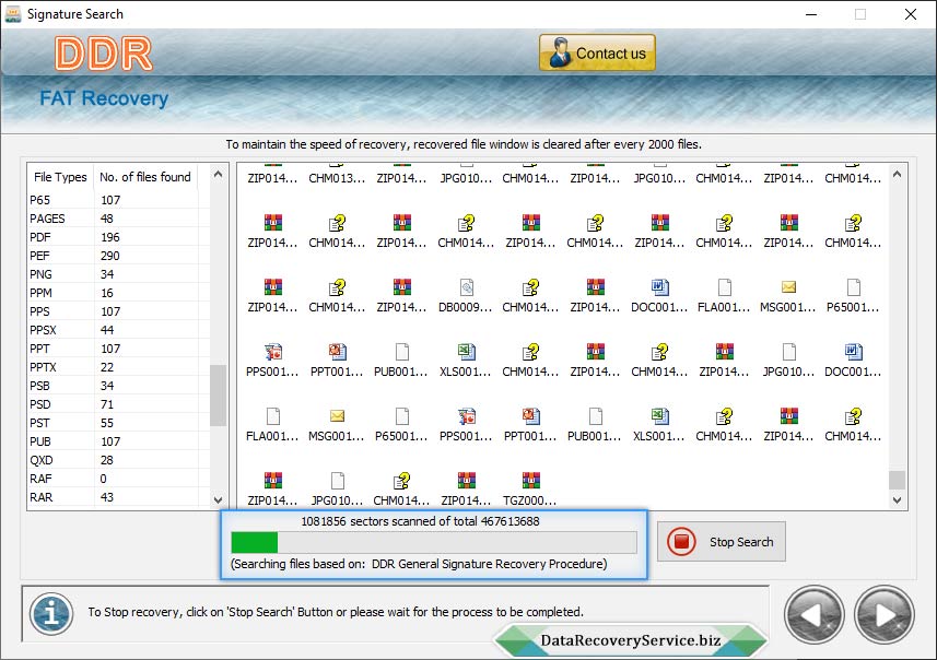 Data recovery process is going on Data recovery process is going on