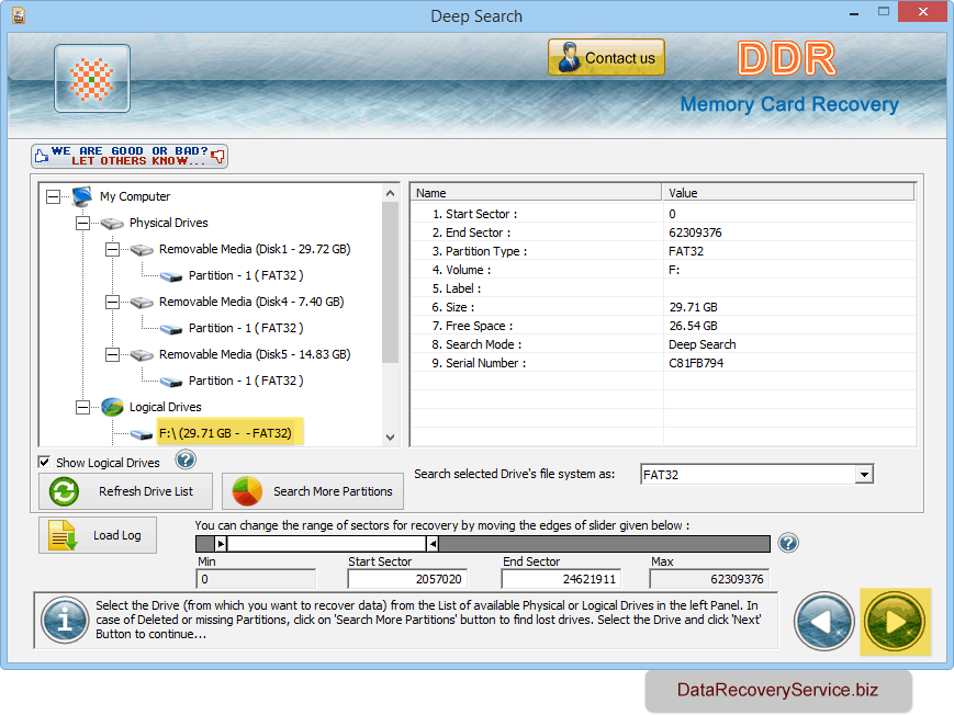 Select the drive Select the drive