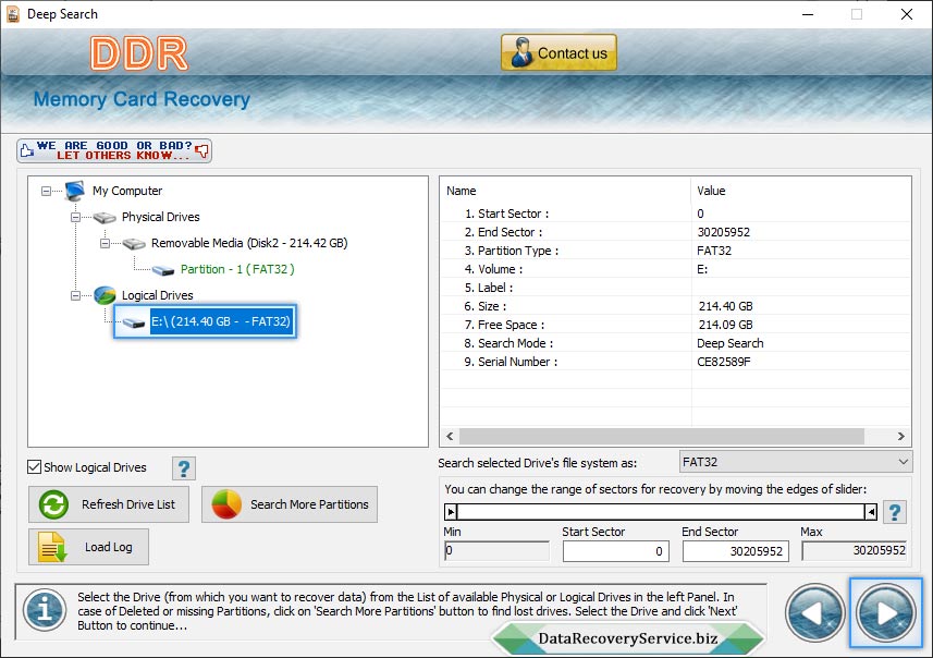 Select the drive Select the drive
