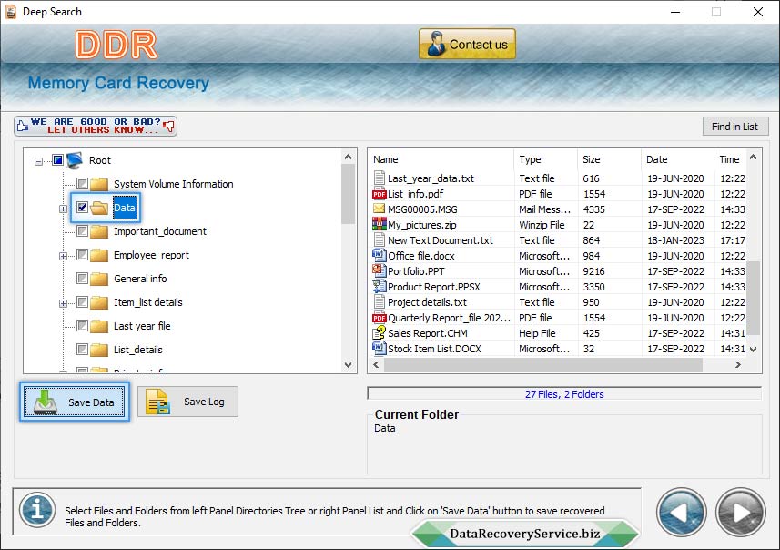 Save recovered files Save recovered files