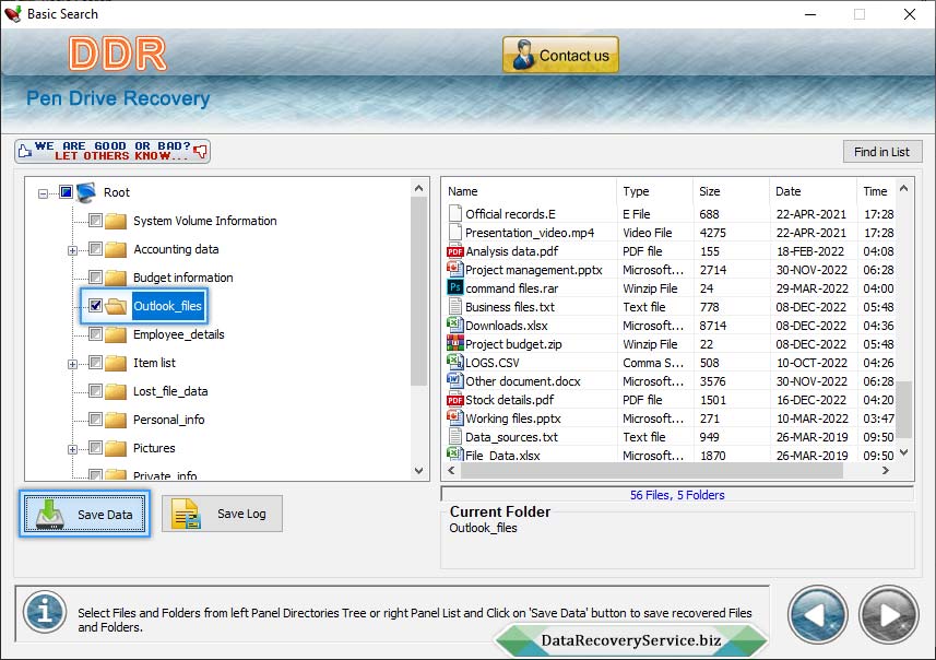 Save recovered data Save recovered data