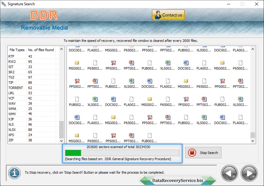 Files searching process is in progress Files searching process is in progress
