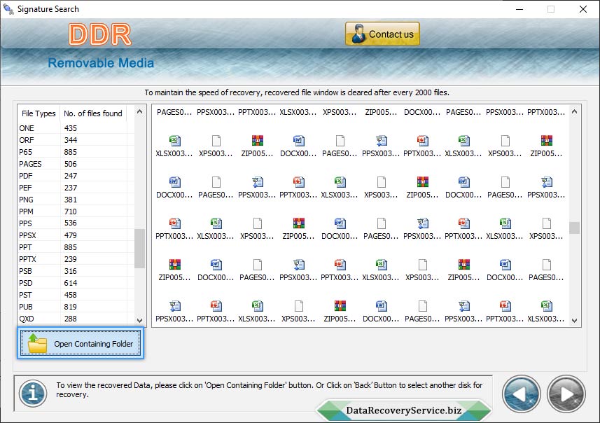 Open Containing Folder to view recovered files Open Containing Folder to view recovered files