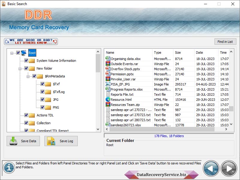 Memory Card Data Recovery Service screenshot