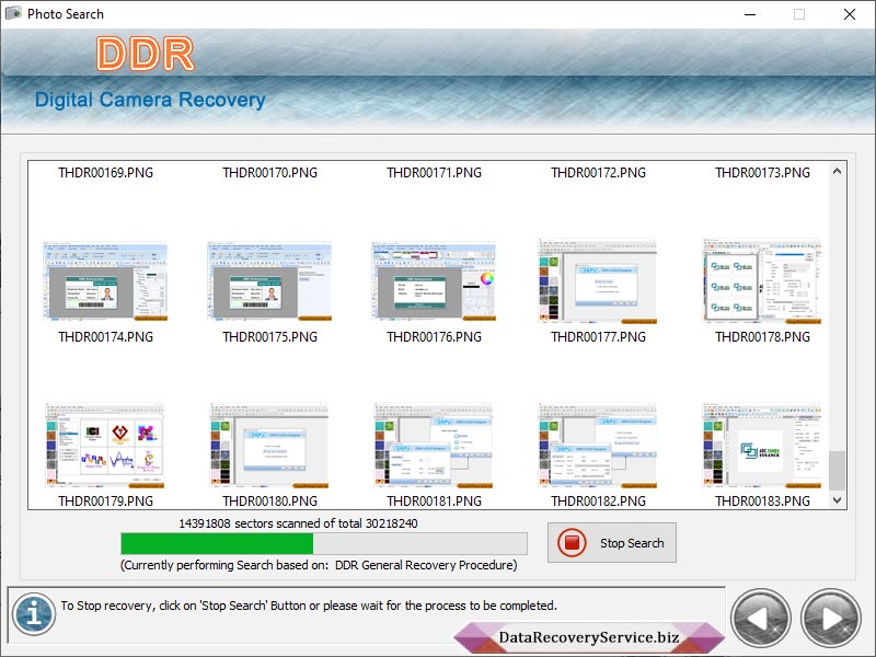 Screenshot of Camera Pictures Recovery Software