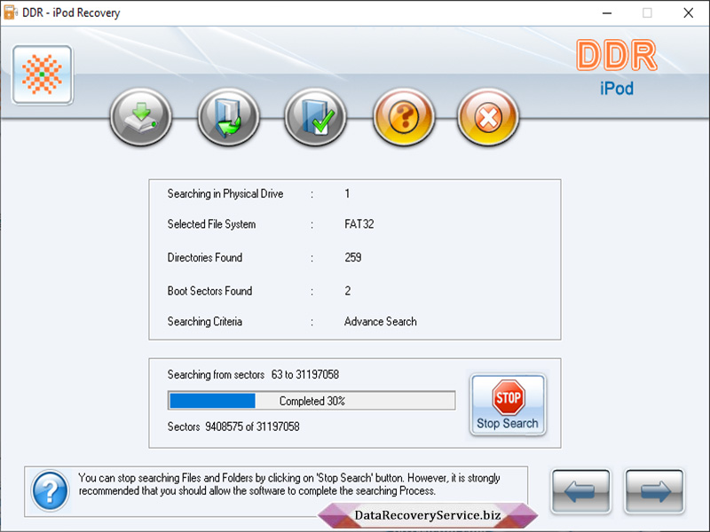 Screenshot of iPod Shuffle Repair Software